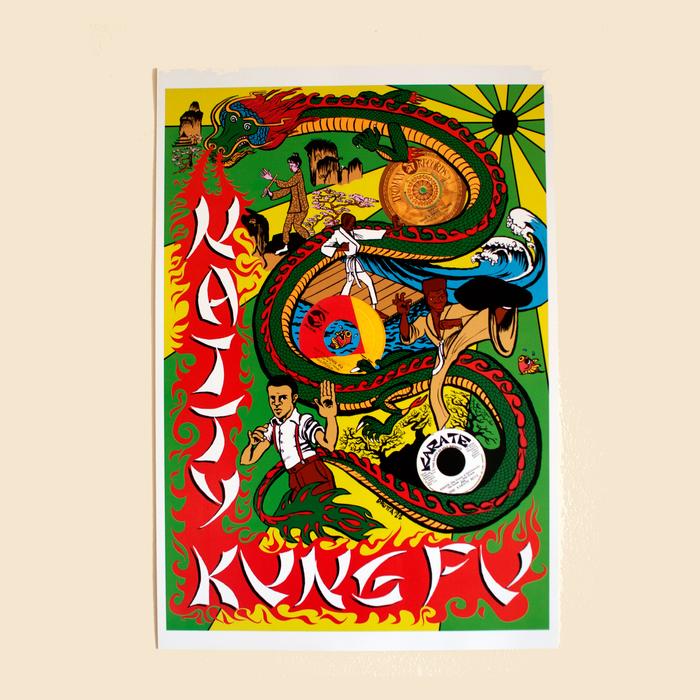 Poster A3  Natty Kung Fu. Bajada digital en papel ilustración de 300 gr.